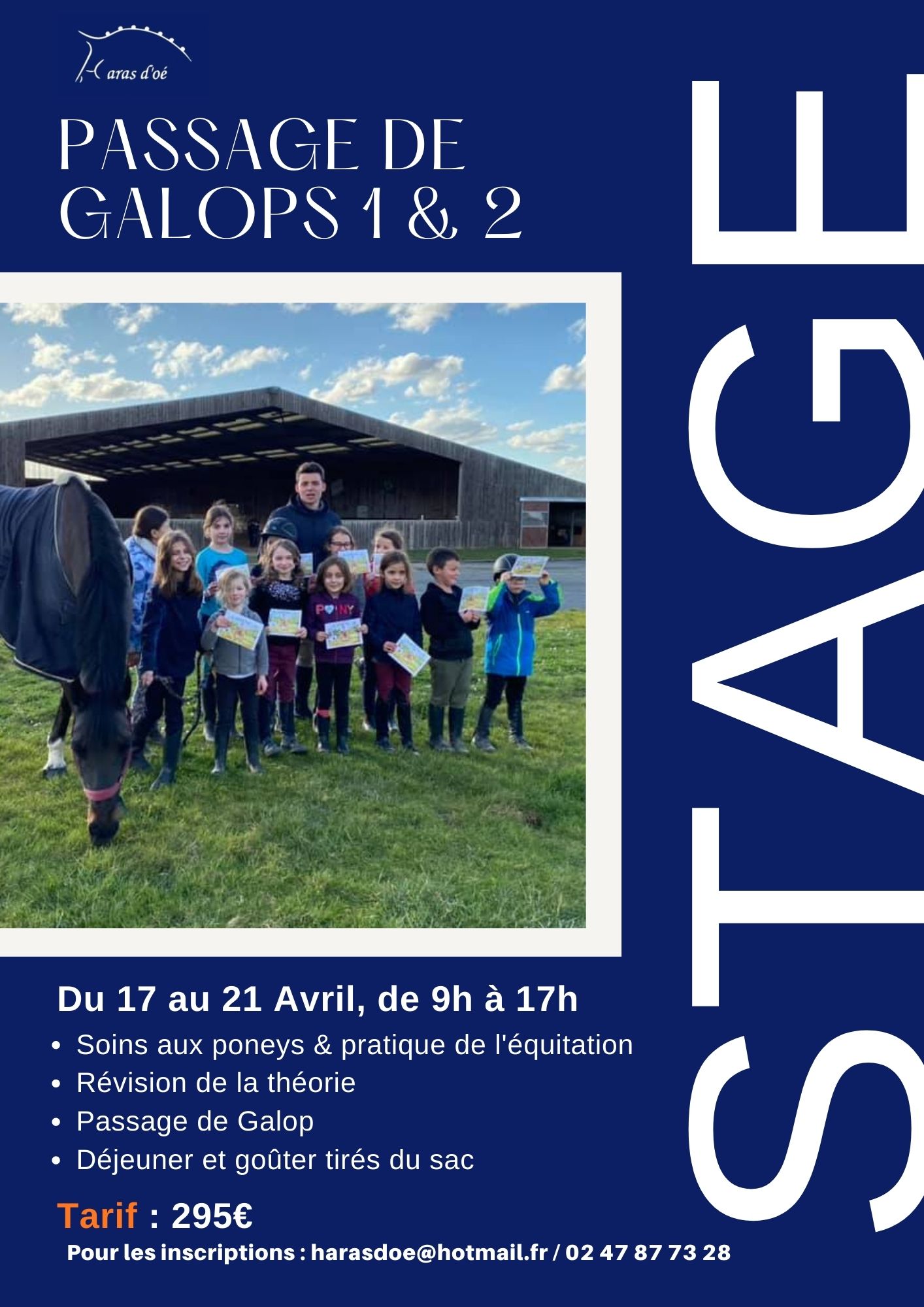AVRIL - PASSAGE DE GALOPS 1 & 2