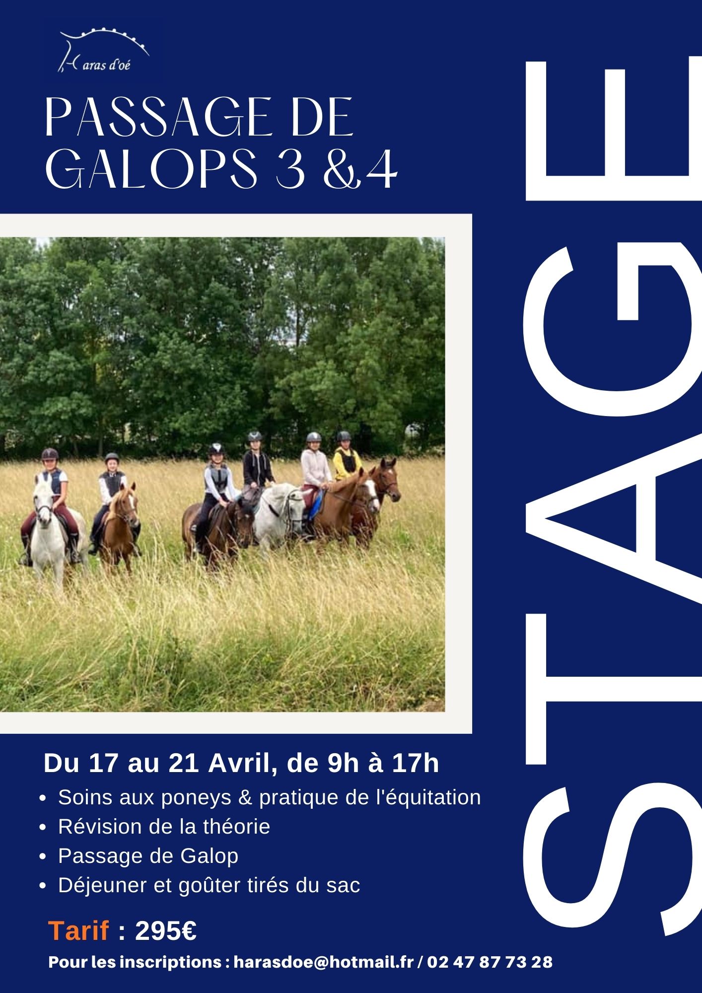AVRIL - PASSAGE DE GALOPS 3 & 4