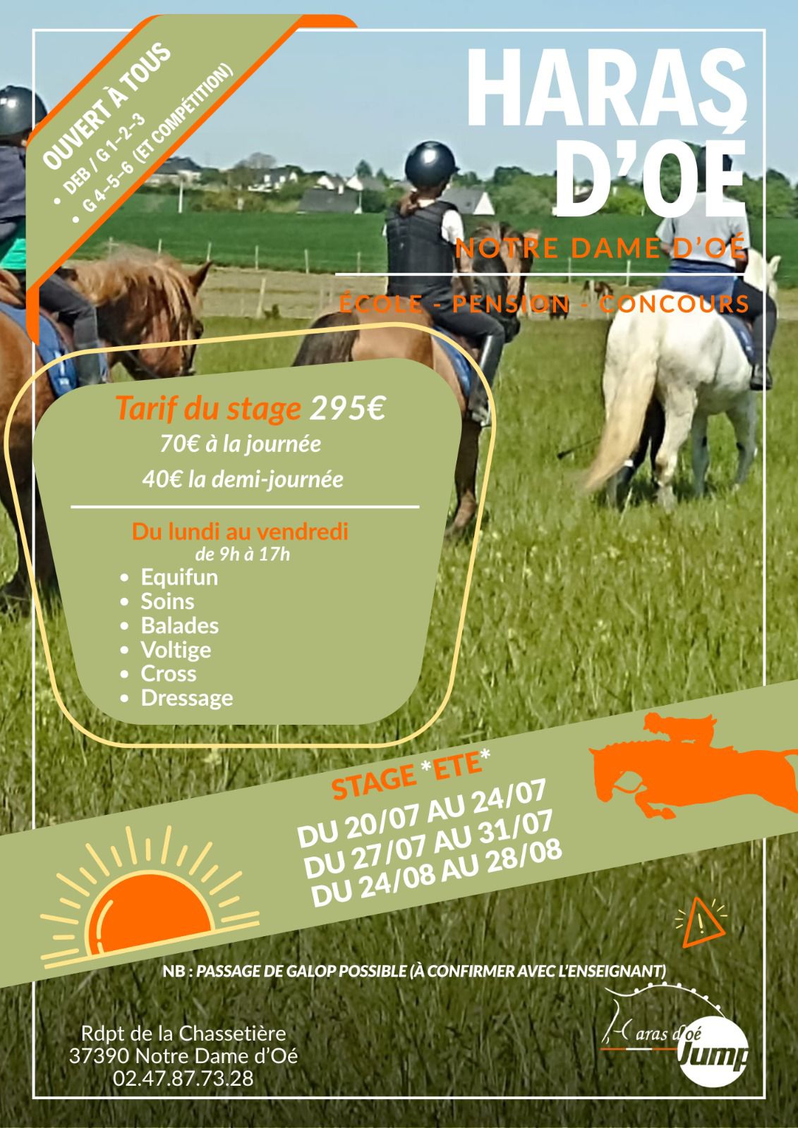 affiche stage été